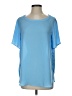 Banana Republic 100% Polyester Blue Short Sleeve Blouse Size S - photo 1