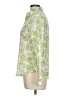 Theory 100% Cotton Floral Green Long Sleeve Blouse Size L - photo 5