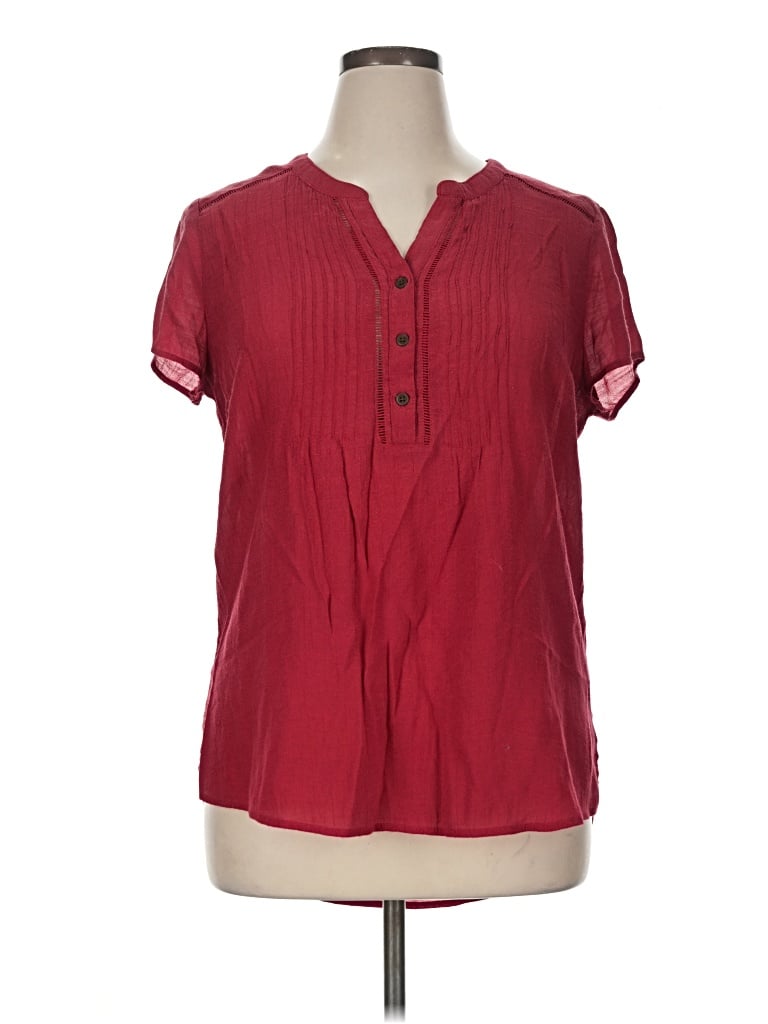 Pre-owned Westport 1962 Short Sleeve Blouse In Red