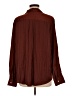 Gap 100% Polyester Burgundy Long Sleeve Button-Down Shirt Size M - photo 2