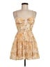 Ruby Sees 100% Polyester Paisley Gold Cocktail Dress Size 6 - photo 1