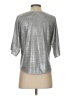 Veronica M. Metallic Silver Short Sleeve Top Size S - photo 2