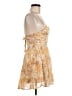 Ruby Sees 100% Polyester Paisley Gold Cocktail Dress Size 6 - photo 4