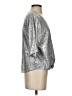 Veronica M. Metallic Silver Short Sleeve Top Size S - photo 4