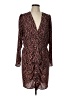 Scoop Animal Print Brown Cocktail Dress Size L - photo 1