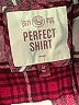 SO 100% Rayon Plaid Burgundy Long Sleeve Button-Down Shirt Size M - photo 7