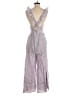 Elevenses 100% Cotton Checkered-gingham Purple Jumpsuit Size 2 - photo 2