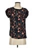 Lily White 100% Polyester Black Short Sleeve Blouse Size S - photo 1