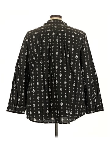 Roaman's 3/4 Sleeve Button-Down Shirt (view 2)