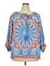 Ruby Rd. 100% Rayon Blue 3/4 Sleeve Blouse Size 2X - photo 1