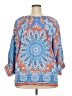 Ruby Rd. 100% Rayon Blue 3/4 Sleeve Blouse Size 2X - photo 2