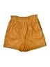 Joie 100% Leather Solid Yellow Shorts Size S - photo 2