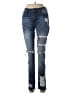 Fashion Nova Color Block Blue Jeans Size 7 - photo 1