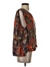 Free People 100% Polyester Orange 3/4 Sleeve Blouse Size S - photo 4