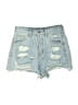 Shein Blue Denim Shorts Size 4 - photo 1