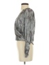 Maison d' Amelie 100% Polyester Metallic Silver Long Sleeve Blouse Size XS - photo 5