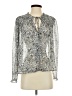 FP One 100% Polyester Silver Long Sleeve Blouse Size XS (estimated) - photo 1