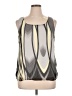 Danny And Nicole 100% Polyester Silver Sleeveless Blouse Size 16 - photo 1