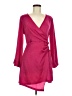 Zara 100% Polyester Burgundy Cocktail Dress Size M - photo 1