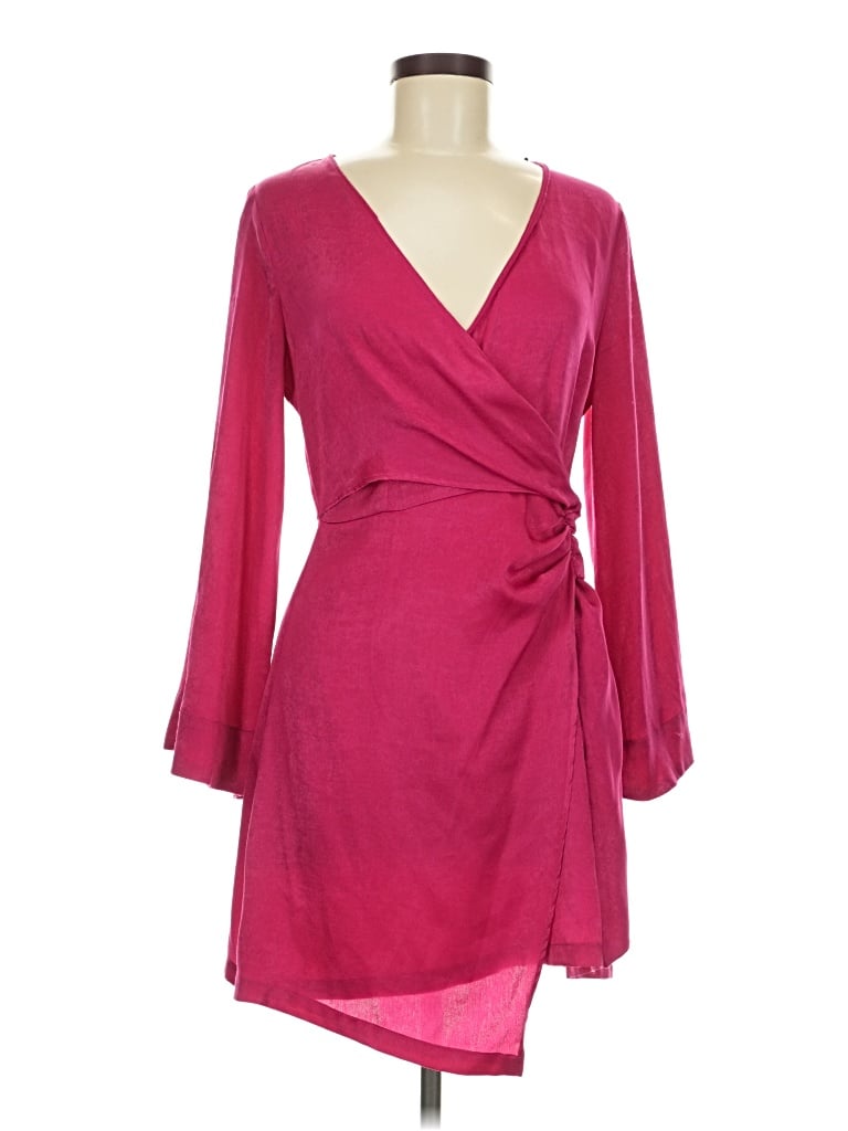 Pre-owned Zara Cocktail Dress In Burgundy
