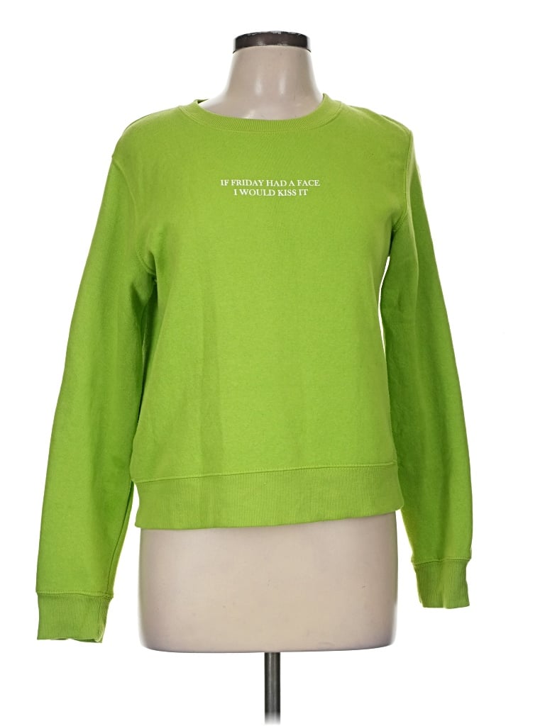 Pre-owned Zara Sweatshirt In Green