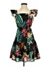 Unbranded Tropical Black Cocktail Dress Size XS (estimated) - photo 1