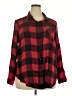 Torrid Plaid Red Long Sleeve Button-Down Shirt Size 2X Plus (2) - photo 1