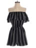 LUCCA 100% Polyester Stripes Black Romper Size S - photo 1