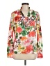 St. John Collection Floral Orange Long Sleeve Blouse Size 8 - photo 1