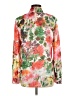St. John Collection Floral Orange Long Sleeve Blouse Size 8 - photo 2