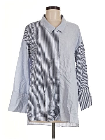 Zara TRF 3/4 Sleeve Button-Down Shirt (view 1)