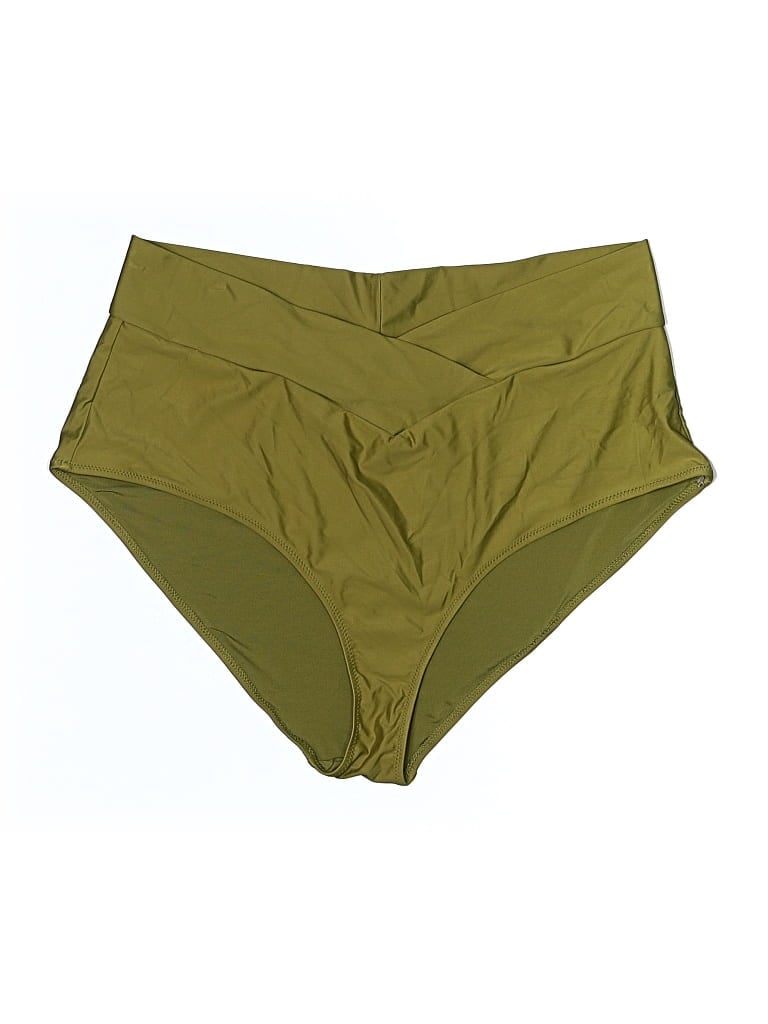 Pre-owned Aerie Swimsuit Bottoms In Green