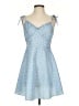 Shein 100% Polyester Hearts Blue Casual Dress Size 4 - photo 1
