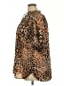 Cocomo Animal Print Brown Short Sleeve Blouse Size 2X - photo 5