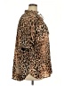 Cocomo Animal Print Brown Short Sleeve Blouse Size 2X - photo 4