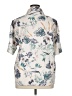 Unbranded 100% Polyester Tropical Ivory Short Sleeve Blouse Size XL - photo 2