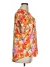 Vince Camuto 100% Polyester Floral Orange Short Sleeve Blouse Size XL - photo 4