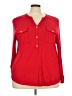 Style&Co Red Long Sleeve Blouse Size 3X - photo 1