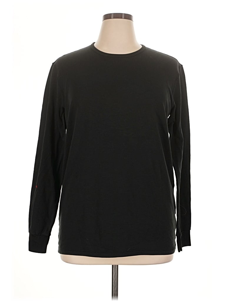 Pre-owned Uniqlo Long Sleeve T-shirt In Black