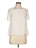Bongo 100% Rayon Ivory Short Sleeve Blouse Size L - photo 1