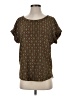 Pleione Brown Short Sleeve Blouse Size S - photo 1
