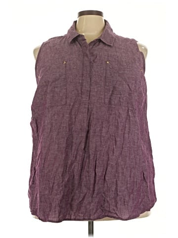 Lane Bryant Sleeveless Button-Down Shirt (view 1)