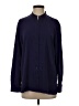 Eileen Fisher 100% Silk Solid Blue Long Sleeve Silk Top Size XS - photo 1