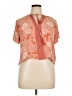 Greige 100% Rayon Orange Short Sleeve Blouse Size XL - photo 1