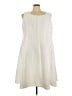 Roaman's 100% Polyester Solid Ivory Casual Dress Size 28w - photo 1