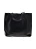 m0851 100% Leather Solid Black Leather Tote One size - photo 1