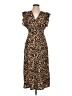 Sienna Sky 100% Polyester Animal Print Brown Casual Dress Size L - photo 1