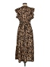 Sienna Sky 100% Polyester Animal Print Brown Casual Dress Size L - photo 2