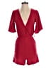 H&M 100% Polyester Burgundy Red Romper Size 0 - photo 1
