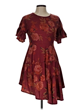 pink dress with flowers Petal and Pup Women's Rori Ruffle Maxi Dress